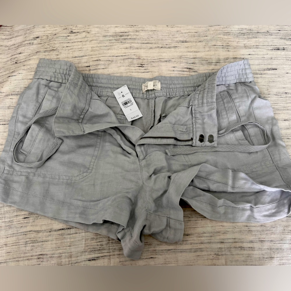 Lou & Grey Size Large Linen Short Gray